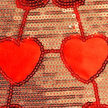 Load image into Gallery viewer, Red Sequin Love Heart Applique Patch