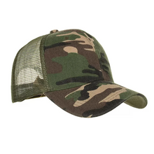 Load image into Gallery viewer, Camo baseball mesh cap snap back