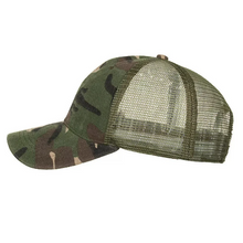 Load image into Gallery viewer, Camo baseball mesh cap snap back