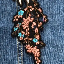 Load image into Gallery viewer, Embordered Angel Wings With Flowers Applique Patch