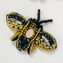 Load image into Gallery viewer, Handmade 3D  Crystal & Sequin Embellished Bumblebee Patch Applique