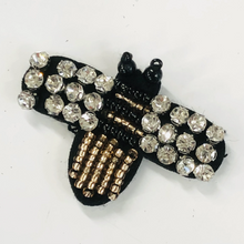 Load image into Gallery viewer, Handmade 3D  Crystal & Sequin Embellished Bumblebee Patch Applique