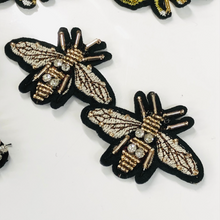 Load image into Gallery viewer, Handmade 3D  Crystal & Sequin Embellished Bumblebee Patch Applique