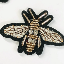 Load image into Gallery viewer, Handmade 3D  Crystal & Sequin Embellished Bumblebee Patch Applique