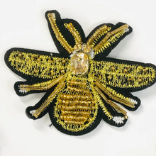 Load image into Gallery viewer, Handmade 3D  Crystal & Sequin Embellished Bumblebee Patch Applique
