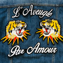 Load image into Gallery viewer, Embroidered Tiger Heads and Letters Applique Patch
