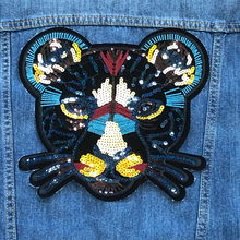 Load image into Gallery viewer, Sequin Tiger Head   Applique Patch