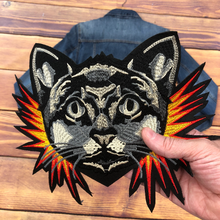 Load image into Gallery viewer, Flame cat Applique Patch
