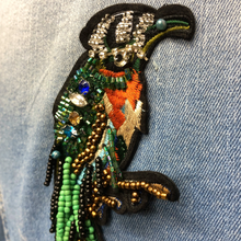 Load image into Gallery viewer, Large Handmade Parrot Bird Appliqué Patch