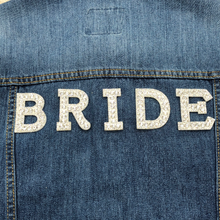 Load image into Gallery viewer, Bride Letters crystal Iron on or glue on letters Wifey Bride