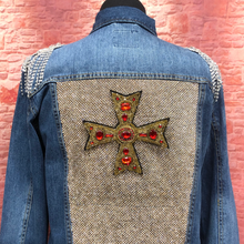 Load image into Gallery viewer, Cross Embellished with Rhinestones and Crystals Applique Patch