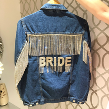 Load image into Gallery viewer, Bride  Crystal Rhinestone Waterfall Letters