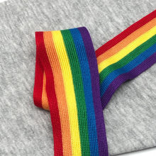 Load image into Gallery viewer, Soft Elasticated Rainbow LGBT Pride Ribbon