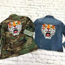 Load image into Gallery viewer, Sequin Or  Embroidered Tiger  Head Applique Patch