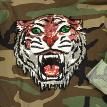 Load image into Gallery viewer, Sequin Or  Embroidered Tiger  Head Applique Patch