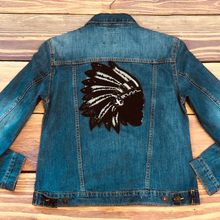 Load image into Gallery viewer, Biker Skull Indian Applique Patch