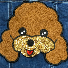 Load image into Gallery viewer, Puppy Dog Fluffy & Sequin Dog Applique Patch