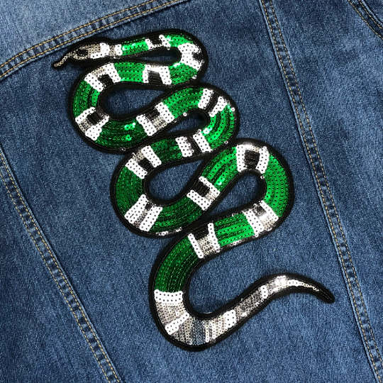 Large Snake Patch Snake Applique Snake Back Patch Extra -  UK