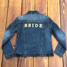 Load image into Gallery viewer, Bride Wedding Letters Pearl and Diamante Gold Iron on letters