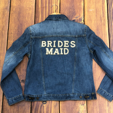 Load image into Gallery viewer, Bride Wedding Letters Pearl and Diamante Gold Iron on letters