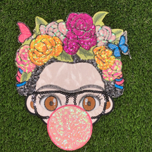 Load image into Gallery viewer, Large Embroidered  Frida Kahlo Applique Patch