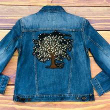 Load image into Gallery viewer, Brown Tree Sequins Embroidered Applique Patch