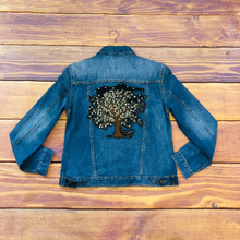 Load image into Gallery viewer, Brown Tree Sequins Embroidered Applique Patch
