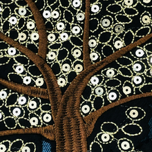 Load image into Gallery viewer, Brown Tree Sequins Embroidered Applique Patch