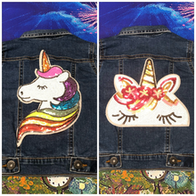 Load image into Gallery viewer, Sequin Unicorn Applique Patch