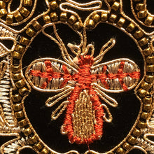Load image into Gallery viewer, 2 Handmade 3D Beaded Gold & Red Bee Patch