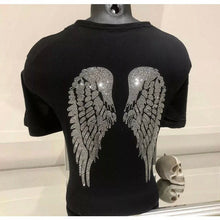 Load image into Gallery viewer, Large Crystal Angel Rhinestone Hotfix Wings