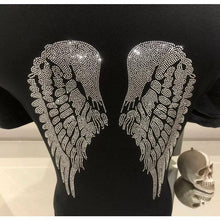 Load image into Gallery viewer, Large Crystal Angel Rhinestone Hotfix Wings