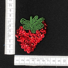 Load image into Gallery viewer, Handmade Strawberry Delicate Beaded Sequined Applique Patch