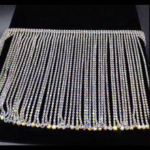 Load image into Gallery viewer, Rhinestone Diamante Fringing Trim