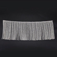 Load image into Gallery viewer, Crystal Rhinestone Tassel Trim Rhinestone Fringe