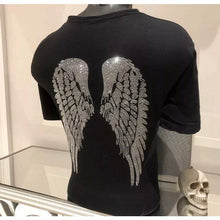 Load image into Gallery viewer, Large Crystal Angel Rhinestone Hotfix Wings