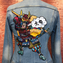 Load image into Gallery viewer, Huge Japanese  Samurai Warrior Sequin Applique  Patch