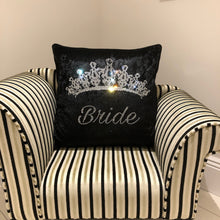 Load image into Gallery viewer, Crushed Velvet Bride Wedding Cushion