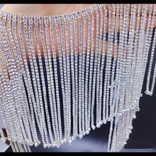 Load image into Gallery viewer, Rhinestone Diamante Fringing Trim