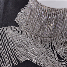 Load image into Gallery viewer, Crystal Rhinestone Tassel Trim Rhinestone Fringe