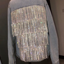 Load image into Gallery viewer, Crystal Rhinestone Tassel Trim Rhinestone Fringe