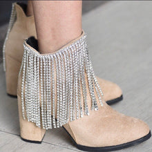 Load image into Gallery viewer, Crystal Rhinestone Tassel Trim Rhinestone Fringe