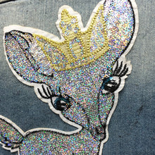 Load image into Gallery viewer, Hologram Silver Deer Sequin  Applique Patch