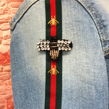 Load image into Gallery viewer, 2 Pieces Handmade 3D Bee Applique Patch Crystal Beaded Honey Bee Insect