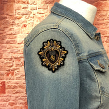 Load image into Gallery viewer, 2 Designer Style Handmade 3D Gold Lion  Patch Applique