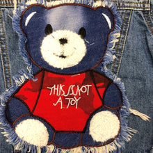 Load image into Gallery viewer, Teddy Bear Denim Jean Applique Patch