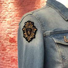 Load image into Gallery viewer, 2 Designer Style Handmade 3D Gold Lion  Patch Applique