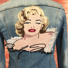 Load image into Gallery viewer, Large Marilyn Monroe Embroidered Applique Patch