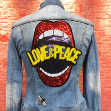 Load image into Gallery viewer, Mouth Tongue Love and Peace Applique Patch