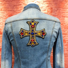 Load image into Gallery viewer, Cross Embellished with Rhinestones and Crystals Applique Patch
